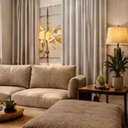 Lounge with designer wallpaper